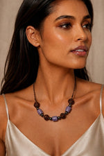 Shireen Purple Howlite & Carved Bead Necklace