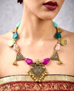 Nomadic Dhokra Charm Statement Necklace