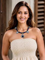 Roohi Lapis & Silver Coin Pendant Necklace
