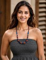 Alifiya Rudraksha & Lapis Bead Necklace