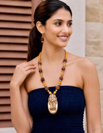 Dilnaz Rudraksha & Ganesha Pendant Necklace Set