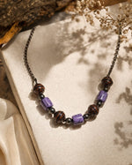 Shireen Purple Howlite & Carved Bead Necklace