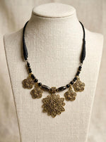 Golden Filigree Bloom Statement Necklace
