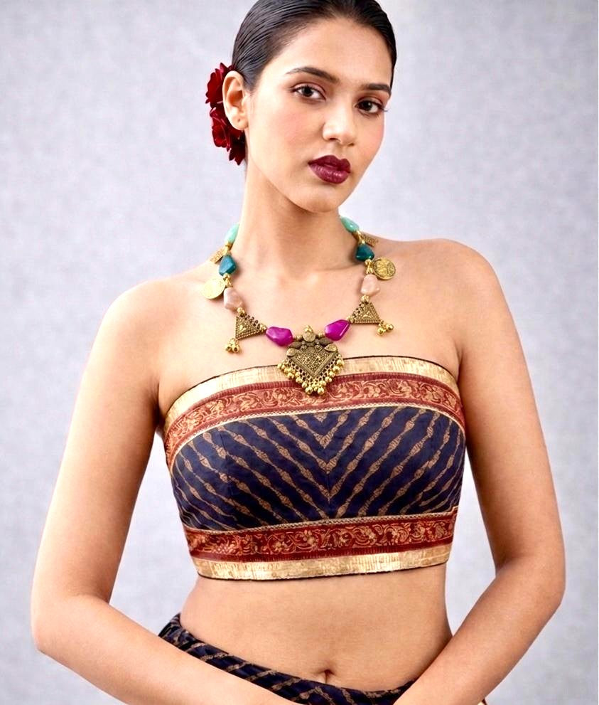 Nomadic Dhokra Charm Statement Necklace