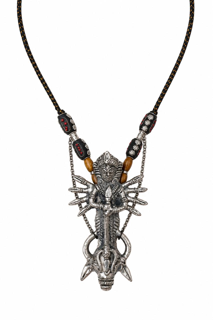Vighnaharta Ganesha Cord Pendant Necklace