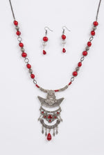 Warrior Queen Red Onyx Pendant Necklace