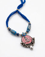 Gulabi Apsara Enamel Pendant Necklace