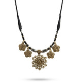 Golden Filigree Bloom Statement Necklace