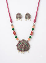 Sharmeen Kemp Peacock Pendant Necklace Set