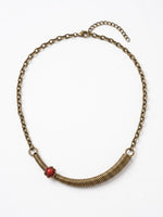 Tora Coiled Brass Collar Necklace