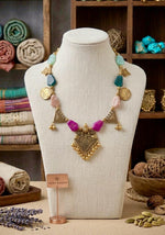 Nomadic Dhokra Charm Statement Necklace