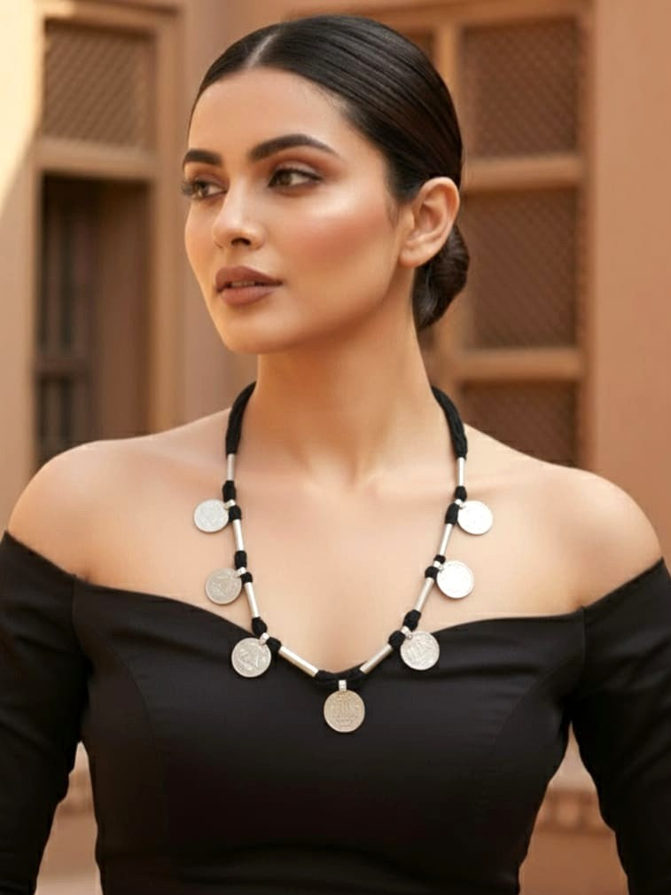 Mudraka Vintage Coin Tribal Necklace