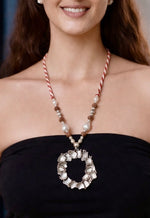 Love Wreath Oxidised Pendant Necklace