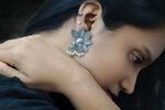Gulvani Whispering Leaves Oxidised Leaf Drop Earrings — Handcrafted Ethnic Earrings India