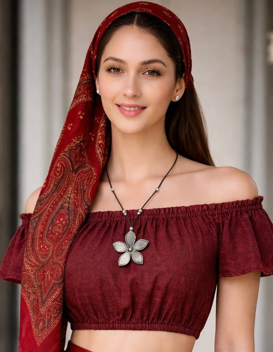 Wild Bloom Flower Pendant Necklace