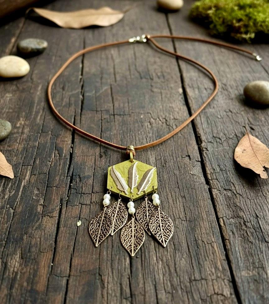 Golden Leaf Whisper Necklace