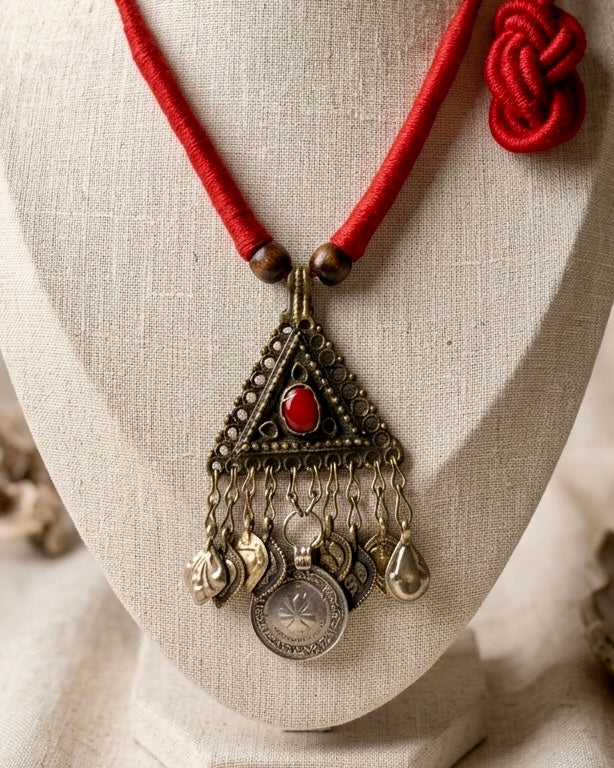 Desert Warrior Triangle Pendant Necklace