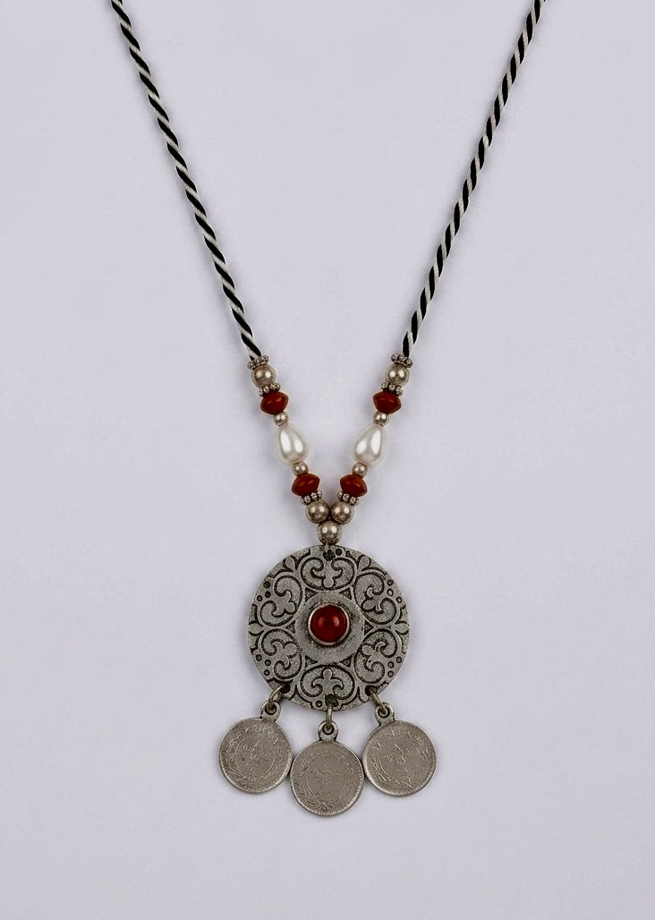 Sacred Mandala Coin Pendant Necklace