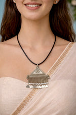 Crescent Rain Triangle Pendant Necklace