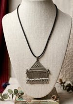 Crescent Rain Triangle Pendant Necklace