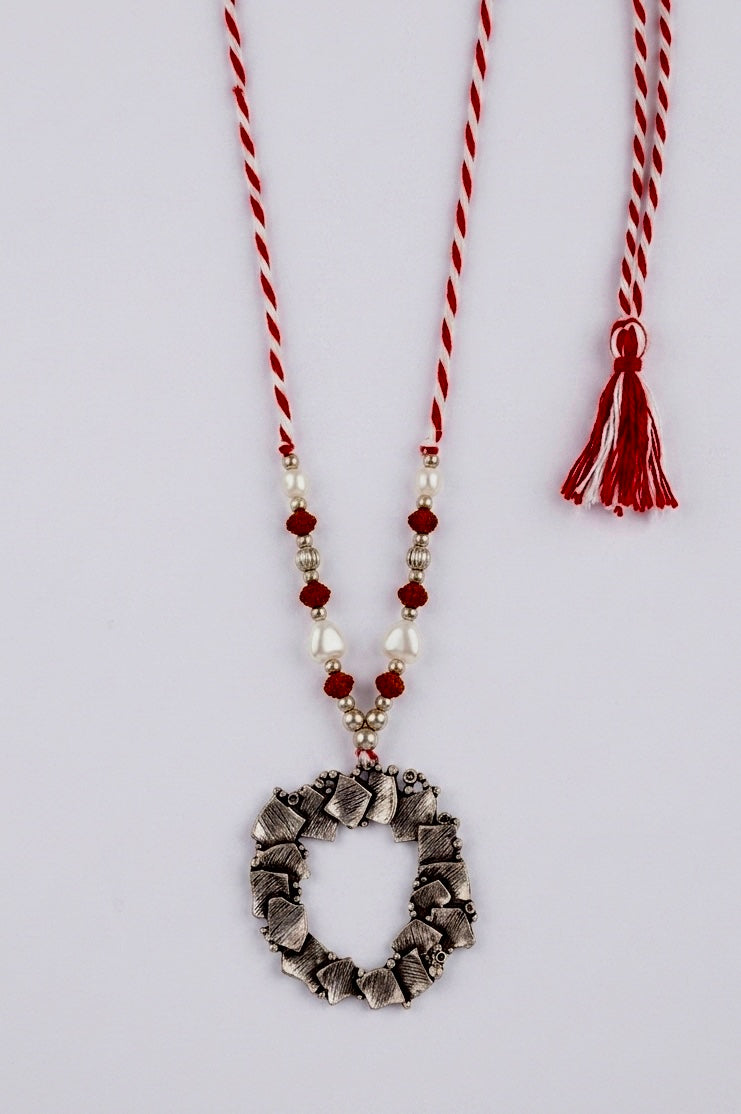 Love Wreath Oxidised Pendant Necklace