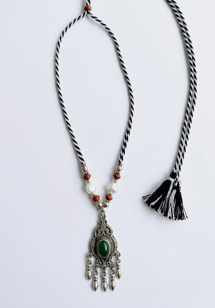 Sage Garden Chandelier Pendant Necklace