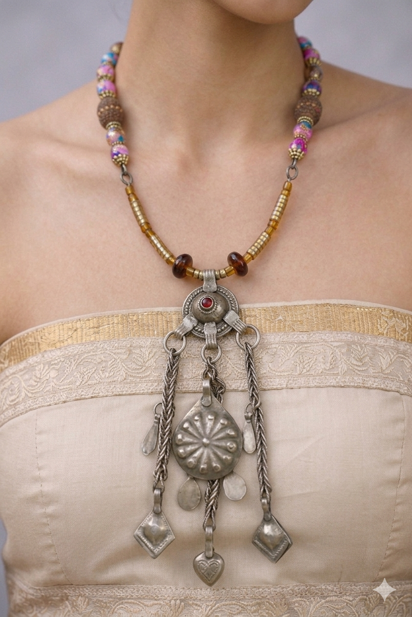 Festival Queen Mandala Statement Necklace