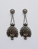 Peacock Garden Oxidised Drop Earrings