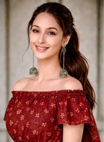 Peacock Jhumka Long Chain Drop Earrings
