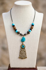 Turquoise Nomad Amulet Pendant Necklace