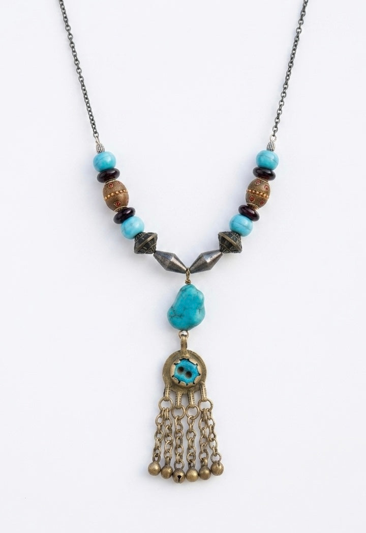 Turquoise Nomad Amulet Pendant Necklace