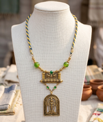 Temple Deity Double Pendant Necklace