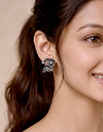 Wildflower Silver Crystal Stud Earrings