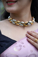 Dholki Dual-Tone Bead Choker