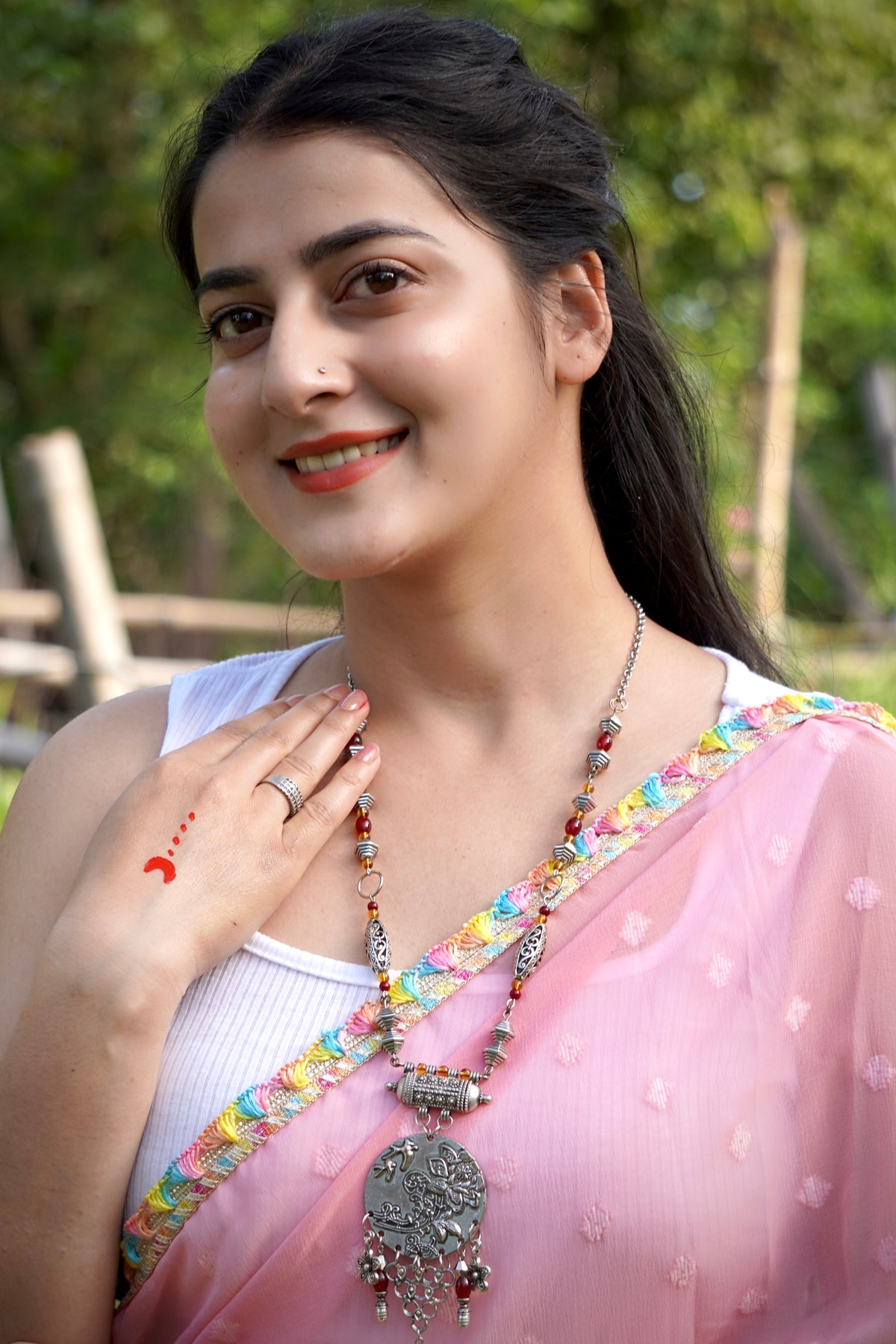 Raasleela Krishna Disc Necklace