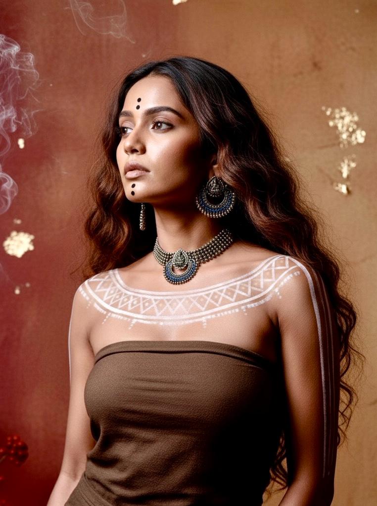 Tribal Heritage Oxidised Pendant Necklace