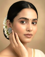 Tribal Disc Oxidised Earrings