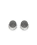 Tribal Disc Oxidised Earrings