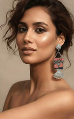 Indigo Bloom Textile Heritage Earrings