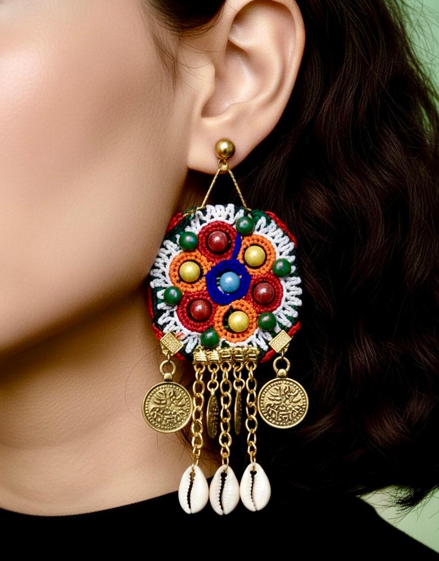 Rangoli Aura Premium Handcrafted Earrings