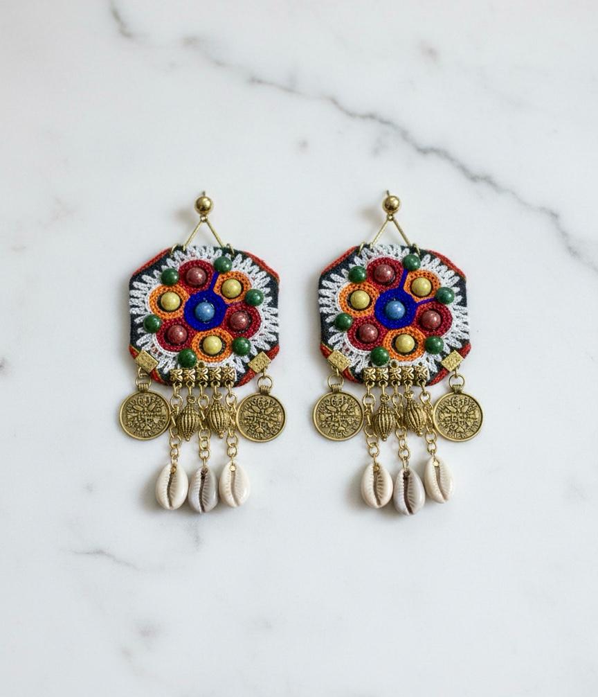 Rangoli Aura Premium Handcrafted Earrings