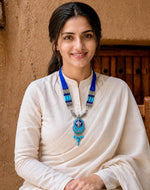 Neela Durga Turquoise Bead Pendant Necklace
