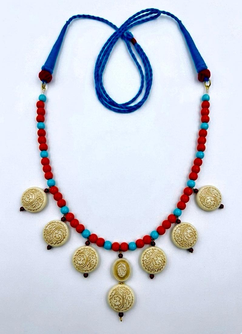 Bazaar Disc Coin Bead Necklace