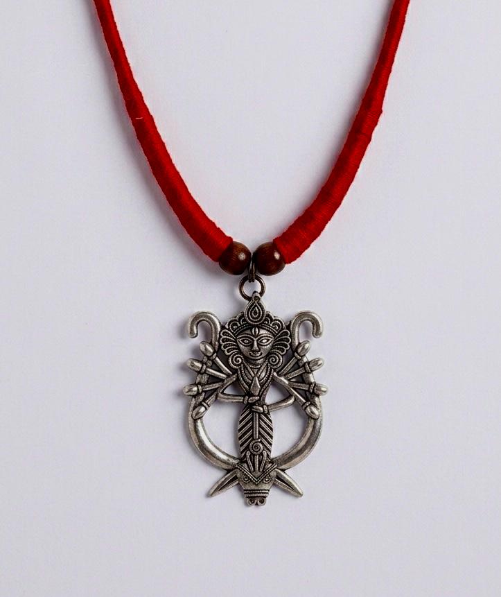 Mahakali Warrior Deity Oxidised Statement Necklace