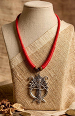 Mahakali Warrior Deity Oxidised Statement Necklace