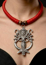 Mahakali Warrior Deity Oxidised Statement Necklace