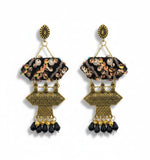 Noir Spark Heritage Drop Earrings