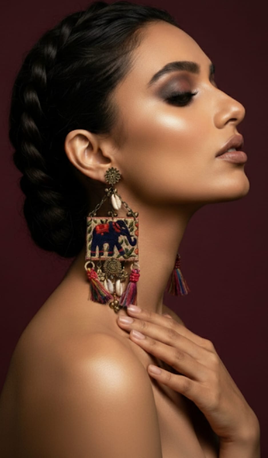 Gajraani Elephant Heritage Statement Earrings