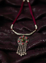 Crimson Aura Chain Drop Necklace