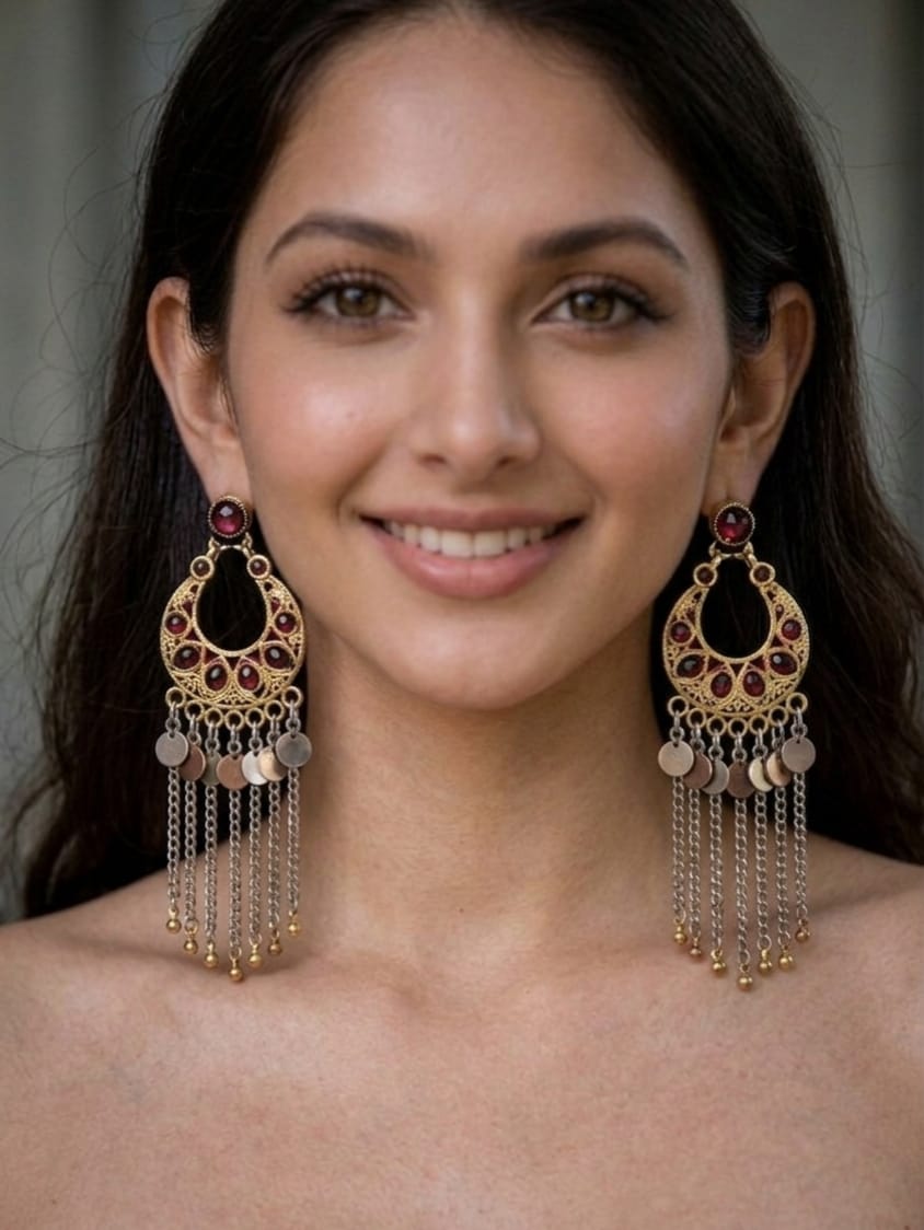 Aafreen Mirror Drape Earrings